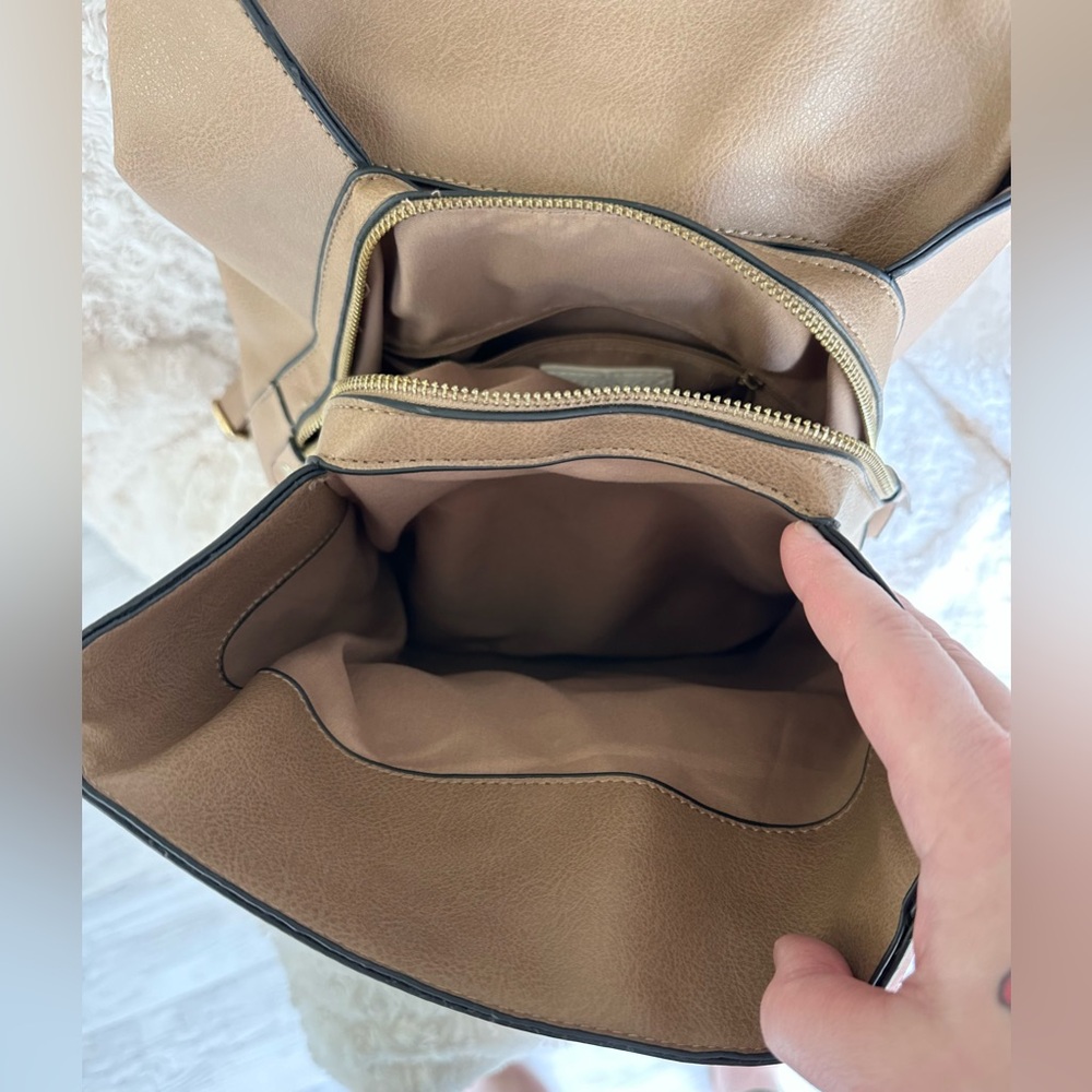 Underonesky Tan Backpack Multiple Pockets - image 4